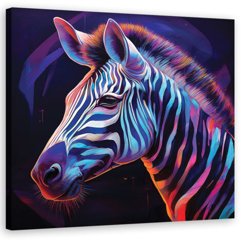 Tableau déco Animaux Zèbre Couleur 30x30 (1/5)