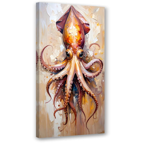 Tableau déco Poulpe Océan Nature 50x100 (1/4)