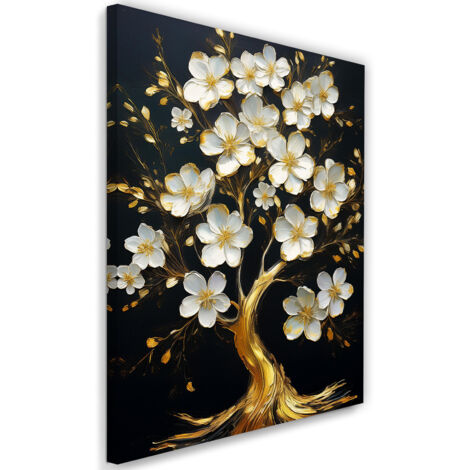 Tableau déco Arbre d'amour Fleurs abstraites 60x90 (1/5)