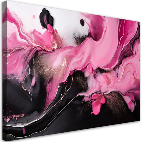 Tableau déco Abstraction rose style loft 100x70 (1/5)