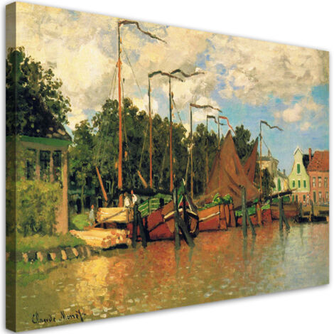 Tableau sur toile Bateaux à Zaandam - Claude Monet 100x70 (1/5)