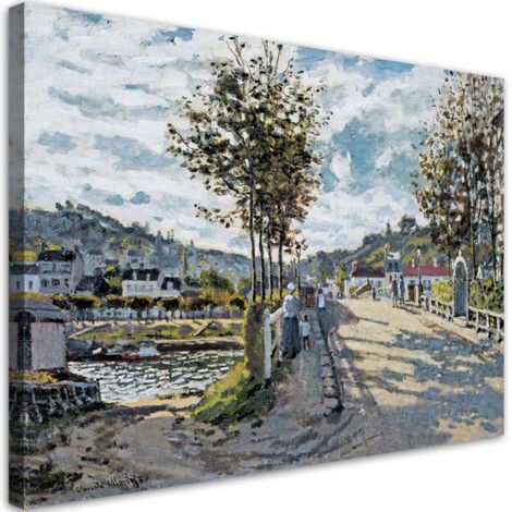 Tableau sur toile Pont de Bougival - Claude Monet 60x40 (1/5)