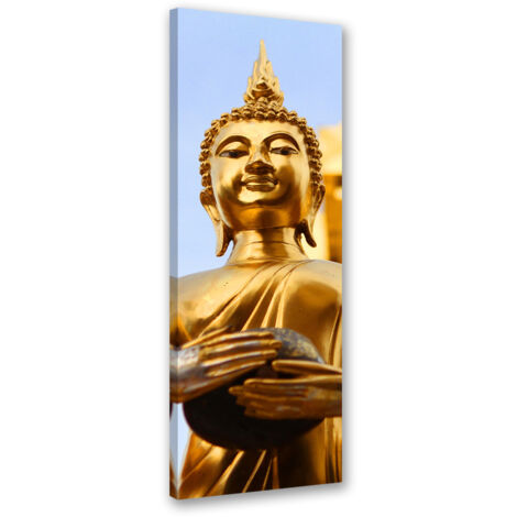 Tableau sur toile Statue de Bouddha en or 30x90 (1/5)