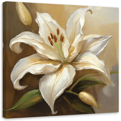Tableau sur toile Tableau sur toile Lys 3D 40x40 (1/5)