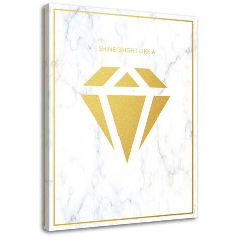 Tableau sur toile Diamant Marbre Or 60x90 (1/5)