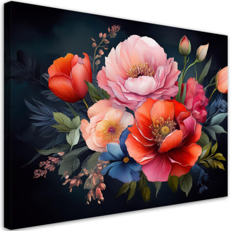 Tableau déco Fleurs colorées Plantes 60x40 (1/5)