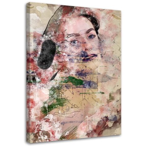 Tableau décoratif Femme Vintage Visage 40x60 (1/5)