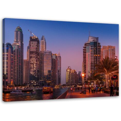 Tableau sur toile Nights in Dubai Ville 60x40 (1/5)