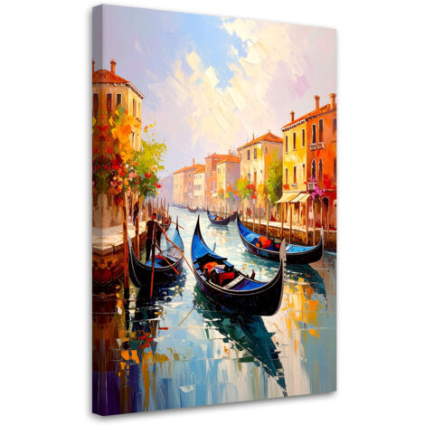 Tableau déco Venise Ville Gondoles Italie 70x100 (1/4)