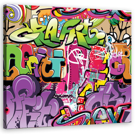 Tableau déco Graffiti Street Art 50x50 (1/5)