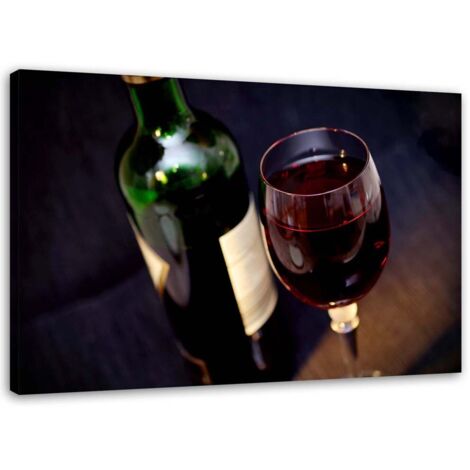 Tableau déco Bouteille de vin rouge 90x60 (1/5)