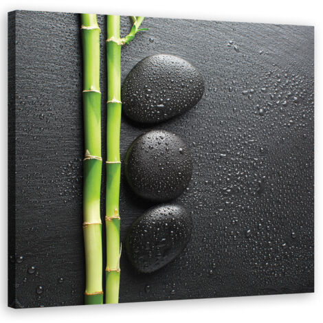 Tableau sur toile Pierres de bambou et zen 60x60 (1/5)