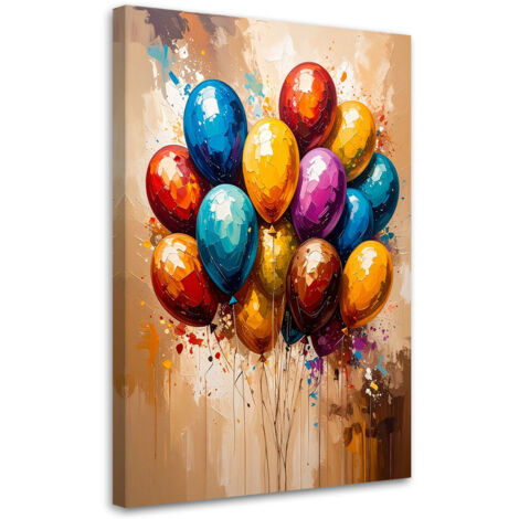 Tableau déco Ballons colorés Abstraction 60x90 (1/4)