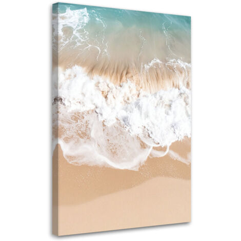 Tableau déco Plage mer vagues nature beige 40x60 (1/4)
