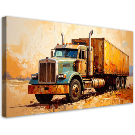 Tableau déco Camion américain 100x50 (1/4)