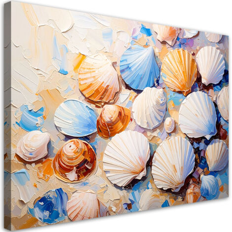 Tableau déco Coquillages Plage Sable comme dans un tableau 90x60 (1/4)