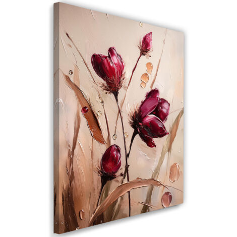 Tableau déco Coquelicots Pré Nature Fleurs Bourgogne 60x90 (1/5)