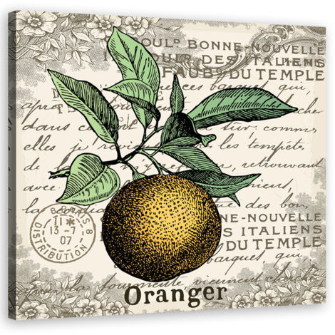 Tableau déco Orange vintage 30x30 (1/5)