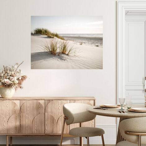 Poster Plage de sable et traces de pas