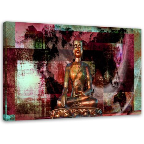 Tableau sur toile Abstrait Peinture de Bouddha 60x40 (1/5)