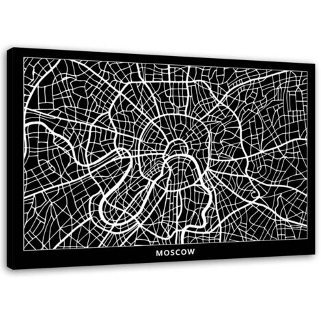 Cadre déco Plan de la ville de Moscou 60x40 (1/5)