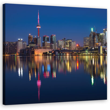 Tableau sur toile New York de nuit 60x60 (1/5)