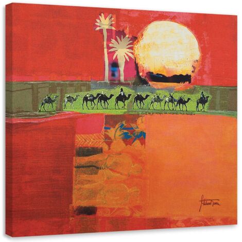 Tableau sur toile Afrique Égypte Abstraction 40x40 (1/5)