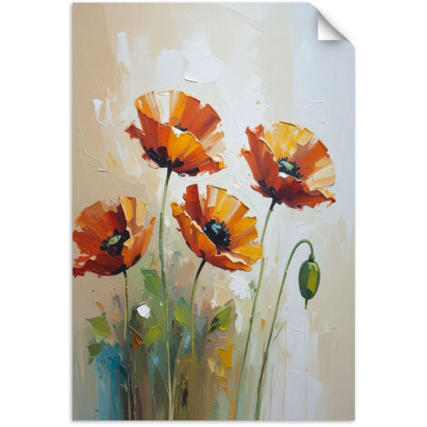 Autocollant mural Coquelicots rouges Fleurs 20x30 (1/3)