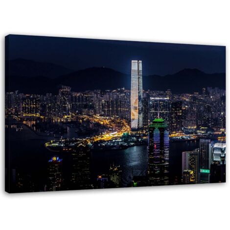 Tableau déco Skyline ville gratte-ciel 60x40 (1/5)