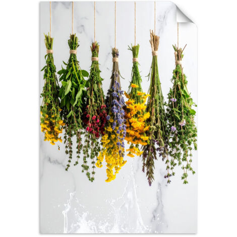 Poster autocollant Herbes aromatiques séchées suspendues 40x60 (1/3)