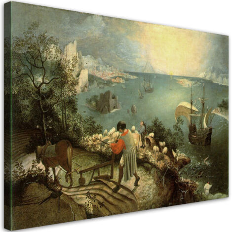 Tableau sur toile Paysage avec la chute d'Icare - Pieter Bruegel 100x70 (1/5)