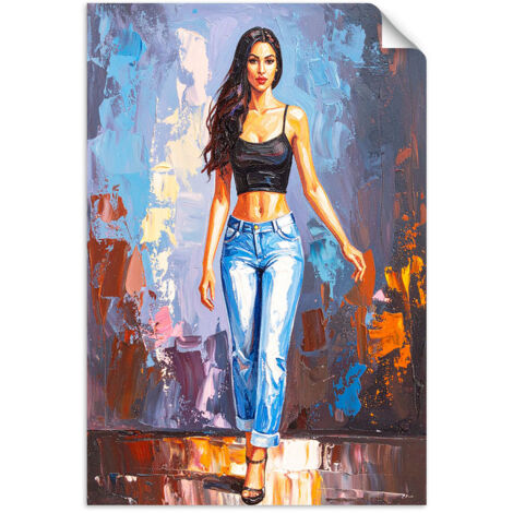 Autocollant mural Femme en jeans 100x150 (1/3)