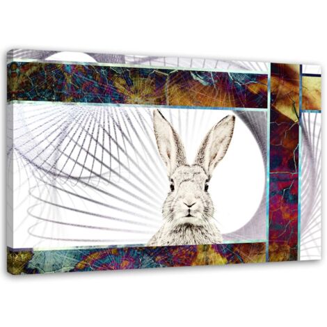 Tableau sur toile Animaux lapins 60x40 (1/5)
