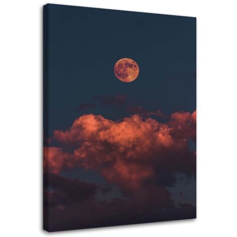 Tableau sur toile nuages ciel lune 40x60 (1/5)
