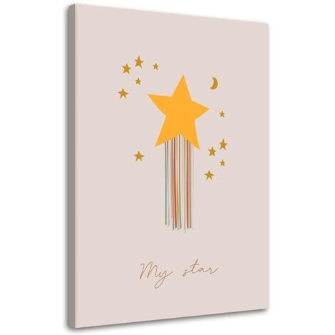 Tableau sur toile Étoiles pour chambre d'enfant 40x60 (1/5)