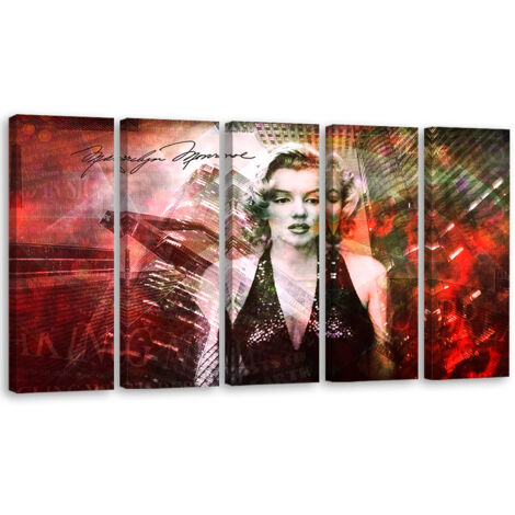 Tableau sur toile en 5 parties Marilyn Monroe 200x100 (1/5)