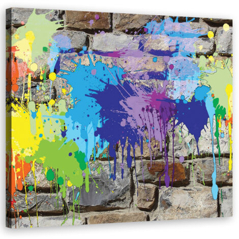 Tableau sur toile Art de rue Graffiti Tache 40x40 (1/5)