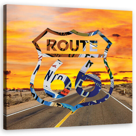 Tableau sur toile Route 66 Route 30x30 (1/5)