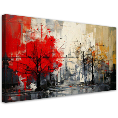 Tableau déco Arbres Paysage Abstraction 80x40 (1/5)