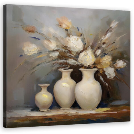 Tableau déco Nature morte peinte vintage 30x30 (1/5)