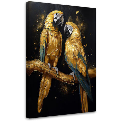 Tableau déco Perroquets d'or Animaux 70x100 (1/5)