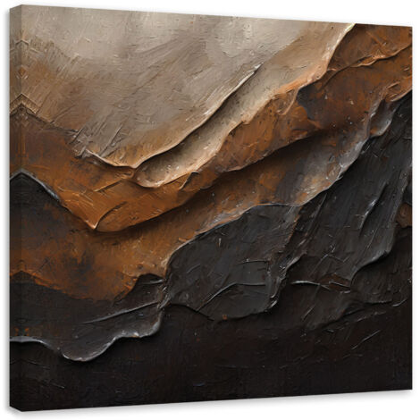 Tableau sur toile Tableau sur toile Texture abstraite marron 3D 50x50 (1/5)