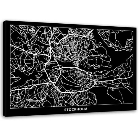 Tableau sur toile Plan de la ville de Stockholm 60x40 (1/5)