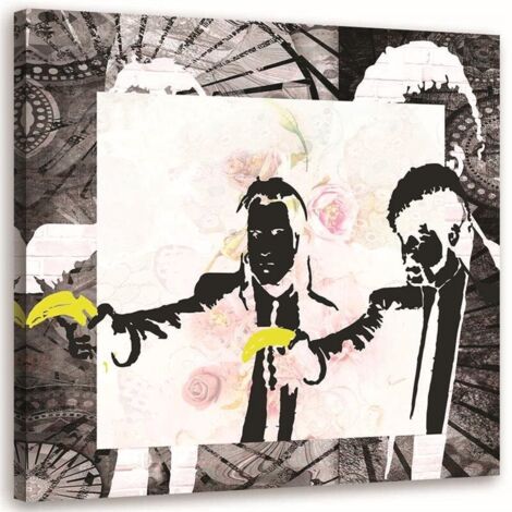 Tableau sur toile Banksy Pulp Fiction Street Art 60x60 (1/5)