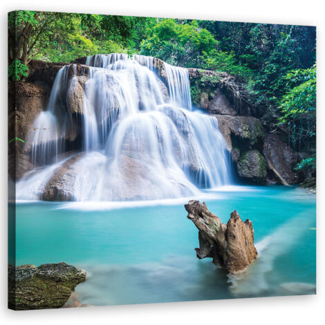 Tableau décoratif Chute d'eau Montagne Nature Paysage 50x50 (1/5)