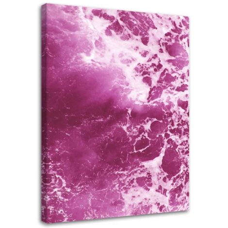 Tableau sur toile Abstraction Vague rose 40x60 (1/5)