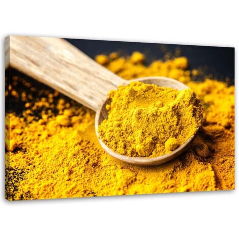 Tableau sur toile Curcuma épice jaune 90x60 (1/5)