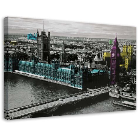 Tableau sur toile Ville de Londres Multicolore 90x60 (1/5)
