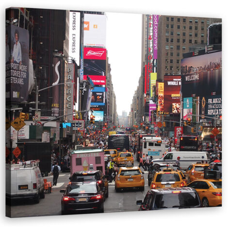 Tableau sur toile Ville de New York Taxi 50x50 (1/5)