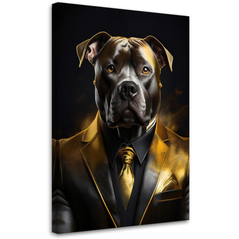Tableau déco Chien Animaux en costume 40x60 (1/5)